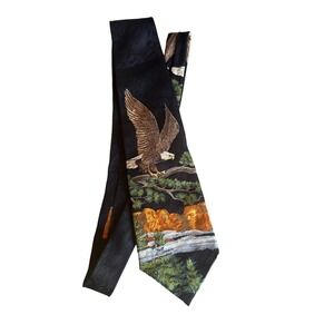 Endangered Species Mount Rushmore  Bald Eagle Neck Tie